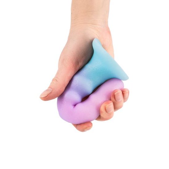 Lola Flow Unicorn silikonové dildo s vroubky 17 cm