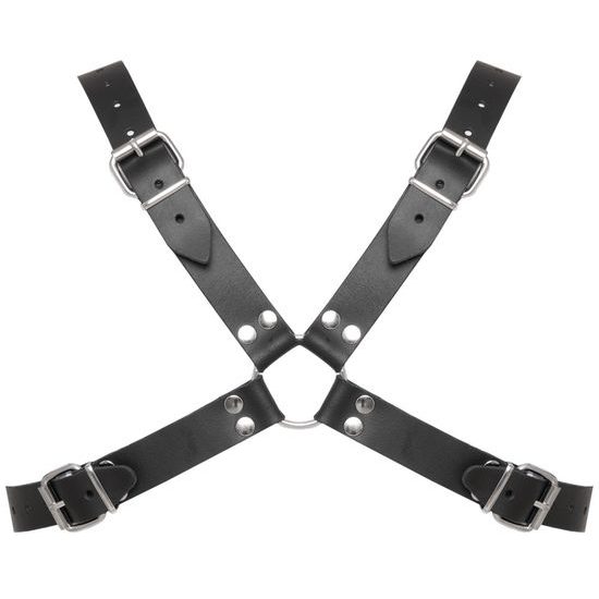 Zado Leather X Shaped Chest Harness 2010313 Black