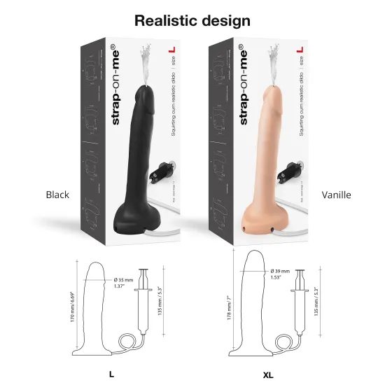 strap-on-me Squirting Cum Dildo Realistic Vanilla L