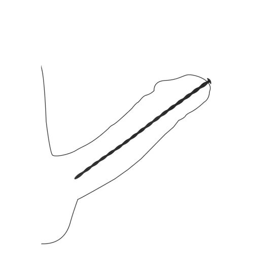 Ouch! Silicone Spiral Screw Plug Set Beginner Urethral Sounding
