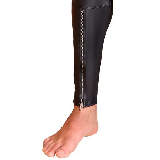 NEK Narrow Matte Look Trousers with Zips 2140314 Black