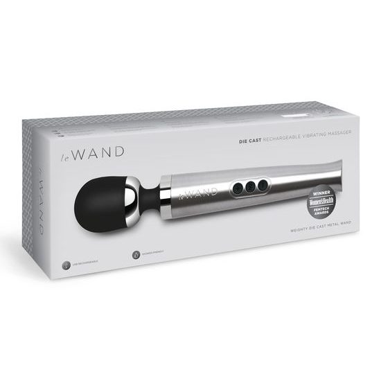 Le Wand Die Cast Rechargeable Vibrating Massager Silver