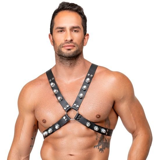 Zado Leather X Shaped Chest Harness 2010313 Black