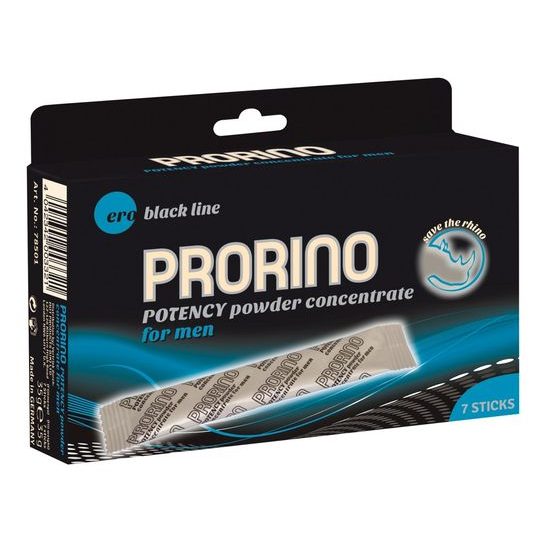 HOT Ero Prorino Black Line Potency Powder Concentrate for Men 7 Pack