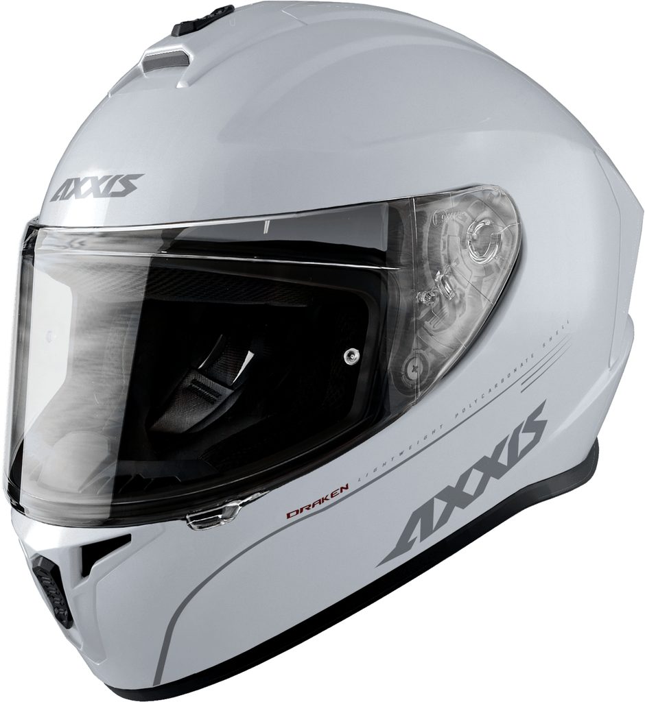 Integrálna prilba AXXIS DRAKEN ABS Solid biela lesklá XS - AXXIS -  Integrálne - Prilby, Cesta motopoint, Oblečenie a výbava - DS MOTO -  Motodiely a motoshop