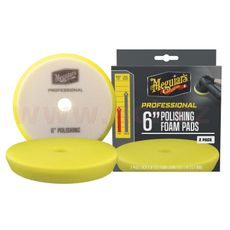 MEGUIAR'S PROFESSIONAL POLISHING FOAM PADS (6“) PĚNOVÉ LEŠTICÍ KOTÚČE, PRIEMER 6", 2 KUSY