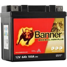 BATERIE AGM PLUS 12V, BGTZ7-S, 6AH, 100A, BANNER BIKE BULL AGM PLUS 113X70X105