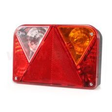 ZADNÍ SVĚTLO 200X135 MM 5 PIN KONEKTOR, BAJONET, SE ŽÁROVKAMI, DOBPLAST DPT35 ORIGINÁL, P