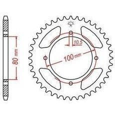 OCEĽOVÁ ROZETA PRE SEKUNDÁRNE REŤAZY TYPU 428, JT - ANGLICKO (45 ZUBOV)