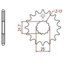 REŤAZOVÉ KOLIESKO PRE SEKUNDÁRNE REŤAZY TYPU 530, JT - ANGLICKO (17 ZUBOV)