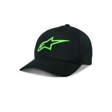 ŠILTOVKA AGELESS SNAPBACK, ALPINESTARS (ČERNÁ/ZELENÁ)