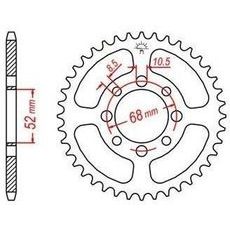 OCEĽOVÁ ROZETA PRE SEKUNDÁRNE REŤAZY TYPU 428, JT - ANGLICKO (47 ZUBOV)