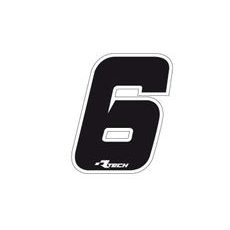 SAMOLEPKA ČÍSLO 6 VEĽKOSŤ 11,5X14,5CM, RTECH (ČIERNE, 10 KS)