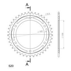 REŤAZOVÁ ROZETA SUPERSPROX RFE-5:41-BLK ČIERNA 41T, 520