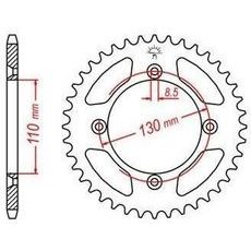 OCEĽOVÁ ROZETA PRE SEKUNDÁRNE REŤAZY TYPU 420, JT - ANGLICKO (47 ZUBOV)