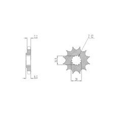 REŤAZOVÉ KOLIESKO PRE SEKUNDÁRNE REŤAZY TYPU 428, BRAKING (13 ZUBOV)
