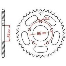 OCEĽOVÁ ROZETA PRE SEKUNDÁRNE REŤAZY TYPU 520, JT - ANGLICKO (45 ZUBOV)