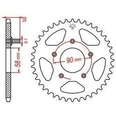 OCEĽOVÁ ROZETA PRE SEKUNDÁRNE REŤAZY TYPU 520, JT - ANGLICKO (36 ZUBOV)