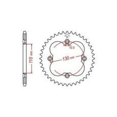 OCEĽOVÁ ROZETA PRE SEKUNDÁRNE REŤAZY TYPU 520, JT - ANGLICKO (40 ZUBOV)