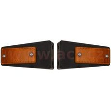 UNIVERZÁLNÍ ODRAZKA OBDÉLNÍK S DRŽÁKEM PRO UCHYCENÍ, ORANŽOVÁ (90X40 MM) 2 KS