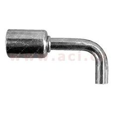 FITINKA OCEĽOVÁ NAMÁČKOVACIE S KRYTKOU O-KRÚŽK SAMICA 90° 3/8"(9,53 MM) JEDNODUCHÝ KONIEC ZÁVIT UNF 5/8"