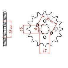 REŤAZOVÉ KOLIESKO PRE SEKUNDÁRNE REŤAZY TYPU 420, JT - ANGLICKO (16 ZUBOV)