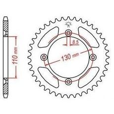 OCEĽOVÁ ROZETA PRE SEKUNDÁRNE REŤAZY TYPU 428, JT - ANGLICKO (55 ZUBOV)