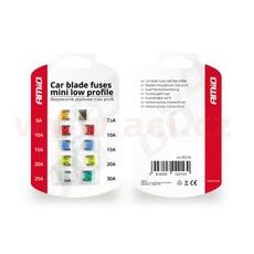 SADA PLOCHÝCH POJISTEK MINI NÍZKOPROFILOVÉ (SADA 10 KS)