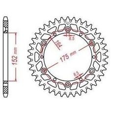 DURALOVÁ ROZETA PRE SEKUNDÁRNE REŤAZY TYPU 520, JT - ANGLICKO (45 ZUBOV)