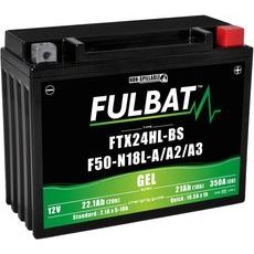 BATÉRIE 12V, YTX24HL-BS / F50-N18L-A3 GÉL, 21AH, 350A, BEZÚDRŽBOVÁ GÉL TECHNOLÓGIE 205X87X162 FULBAT (AKTIVOVANÁ VE VÝROBE)