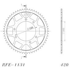 REŤAZOVÁ ROZETA SUPERSPROX RFE-1131:58-BLK ČIERNA 58T, 420