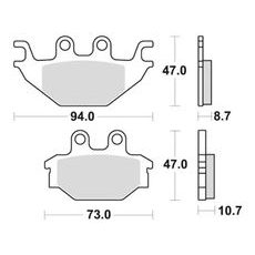 BRZDOVÉ DOŠTIČKY, BRAKING (SEMI-METALICKÁ ZMES SM1) 2 KS V BALENIE