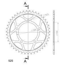 REŤAZOVÁ ROZETA SUPERSPROX RFE-702:43-BLK ČIERNA 43T, 525