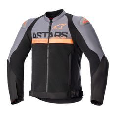 BUNDA SMX AIR, ALPINESTARS (TMAVO ŠEDÁ/ČERNÁ/ORANŽOVÁ FLUO) 2025