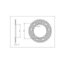 OCEĽOVÁ ROZETA PRE SEKUNDÁRNE REŤAZY TYPU 428, SUNSTAR (50 ZUBOV)