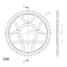 REŤAZOVÁ ROZETA SUPERSPROX RFE-829:47-BLK ČIERNA 47T, 530