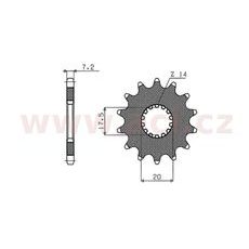 REŤAZOVÉ KOLIESKO PRE SEKUNDÁRNE REŤAZY TYPU 428, BRAKING (14 ZUBOV)