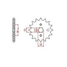 REŤAZOVÉ KOLIESKO PRE SEKUNDÁRNE REŤAZY TYPU 420, JT - ANGLICKO (17 ZUBOV)