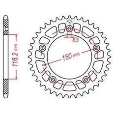 DURALOVÁ ROZETA PRE SEKUNDÁRNE REŤAZY TYPU 520, JT - ANGLICKO (41 ZUBOV)