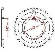 OCEĽOVÁ ROZETA PRE SEKUNDÁRNE REŤAZY TYPU 520, JT - ANGLICKO (48 ZUBOV)
