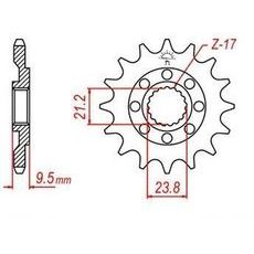 REŤAZOVÉ KOLIESKO PRE SEKUNDÁRNE REŤAZY TYPU 520, JT - ANGLICKO (13 ZUBOV)