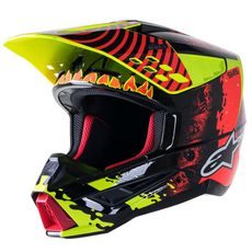 PRILBA S-M5 SOLAR FLARE, ALPINESTARS (ŽLTÁ FLUO/ČERVENÁ FLUO/ČERNÁ)