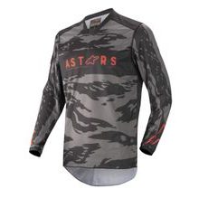 DRES RACER TACTICAL, ALPINESTARS (ČERNÁ/ŠEDÁ MASKÁČOVÁ/ČERVENÁ FLUO)