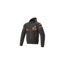 BUNDA SEKTOR 2 TECH HOODIE, ALPINESTARS (ČERNÁ/SVĚTLÁ ČERVENÁ) 2025