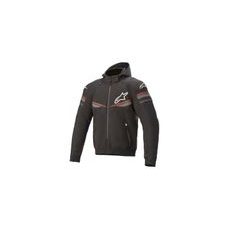 BUNDA SEKTOR 2 TECH HOODIE, ALPINESTARS (ČERNÁ/SVĚTLÁ ČERVENÁ) 2024