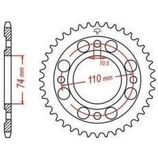 OCEĽOVÁ ROZETA PRE SEKUNDÁRNE REŤAZY TYPU 530, JT - ANGLICKO (33 ZUBOV)