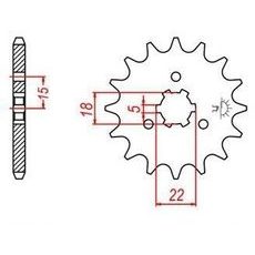 REŤAZOVÉ KOLIESKO PRE SEKUNDÁRNE REŤAZY TYPU 520, JT - ANGLICKO (14 ZUBOV)