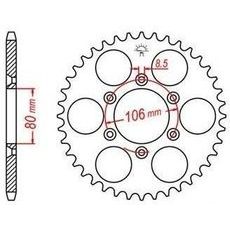 OCEĽOVÁ ROZETA PRE SEKUNDÁRNE REŤAZY TYPU 520, JT - ANGLICKO (49 ZUBOV)