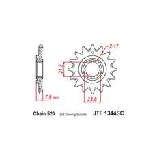 REŤAZOVÉ KOLIESKO PRE SEKUNDÁRNE REŤAZY TYPU 520, JT (13 ZUBOV)