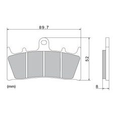 BRZDOVÉ DOŠTIČKY, NISSIN (SEMI-METALICKÁ ZMES) 2 KS V BALENIE